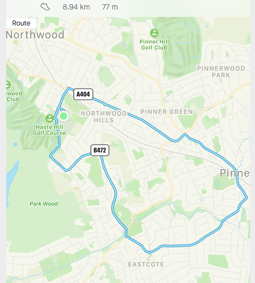 Northwood Recreation Ground Route