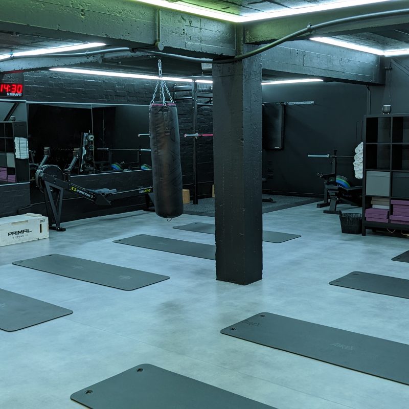 gym space set up for exercise class
